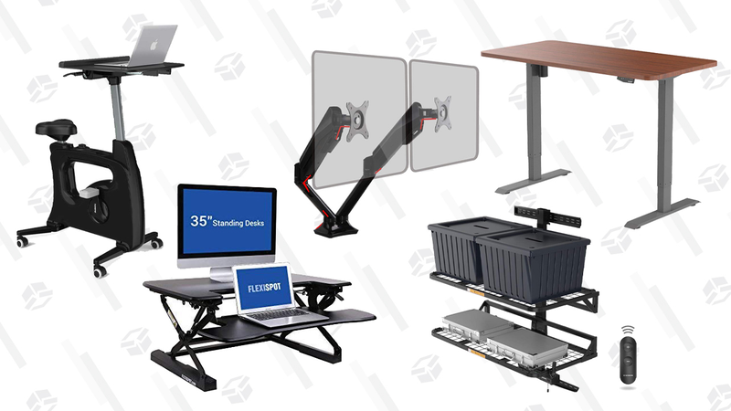 Gold Box de muebles para el garaje y escritorios para trabajar de pie | AmazonGráfico: Tercius Bufete